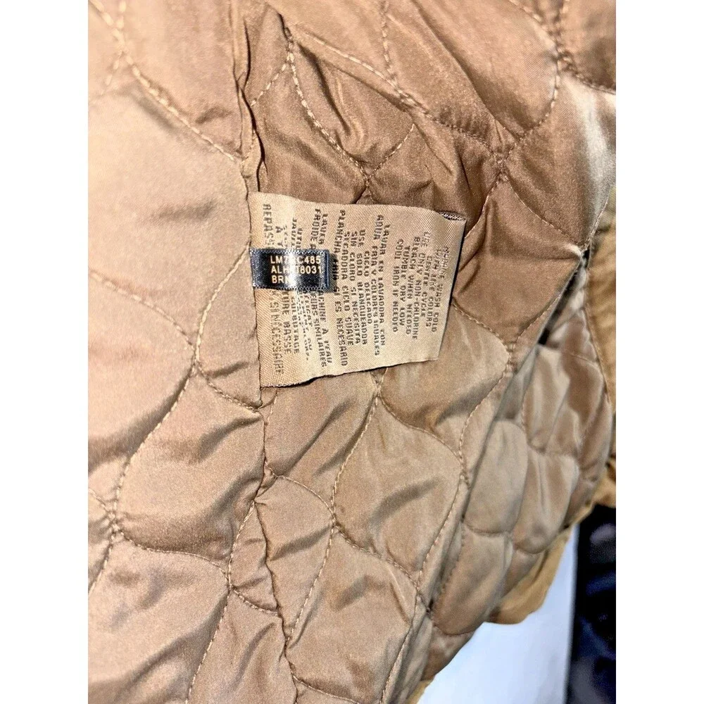 Levi’s Y2K Brown Quilted Field Jacket Mens M Military Utility 2000s